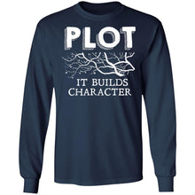 Load image into Gallery viewer, Funny Plot It Builds Character Book Reading Teacher Gift T-Shirt