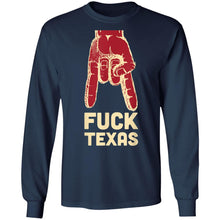 Load image into Gallery viewer, Fuck Texas Horns Down Funny Football Gift T-Shirt